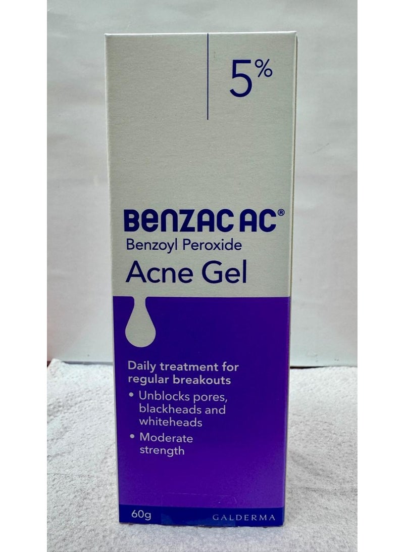 Benzac AC 5% Benzoyl Peroxide Gel 60g
